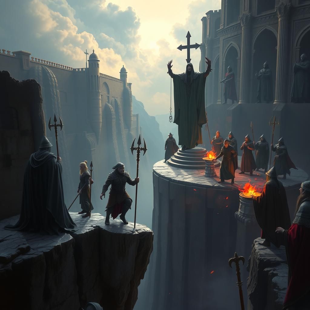 Elf Prisoner at Wizard Tribunal: Fantasy Concept Art