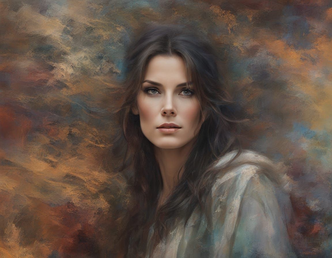 Hyperrealistic Portrait in Impasto Chalk Art Style