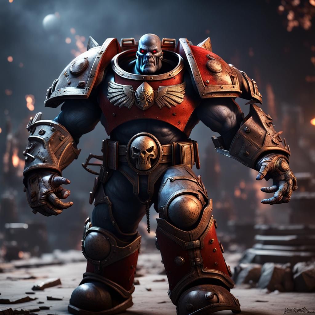 Bizarro as Chaos Space Marine in 3D