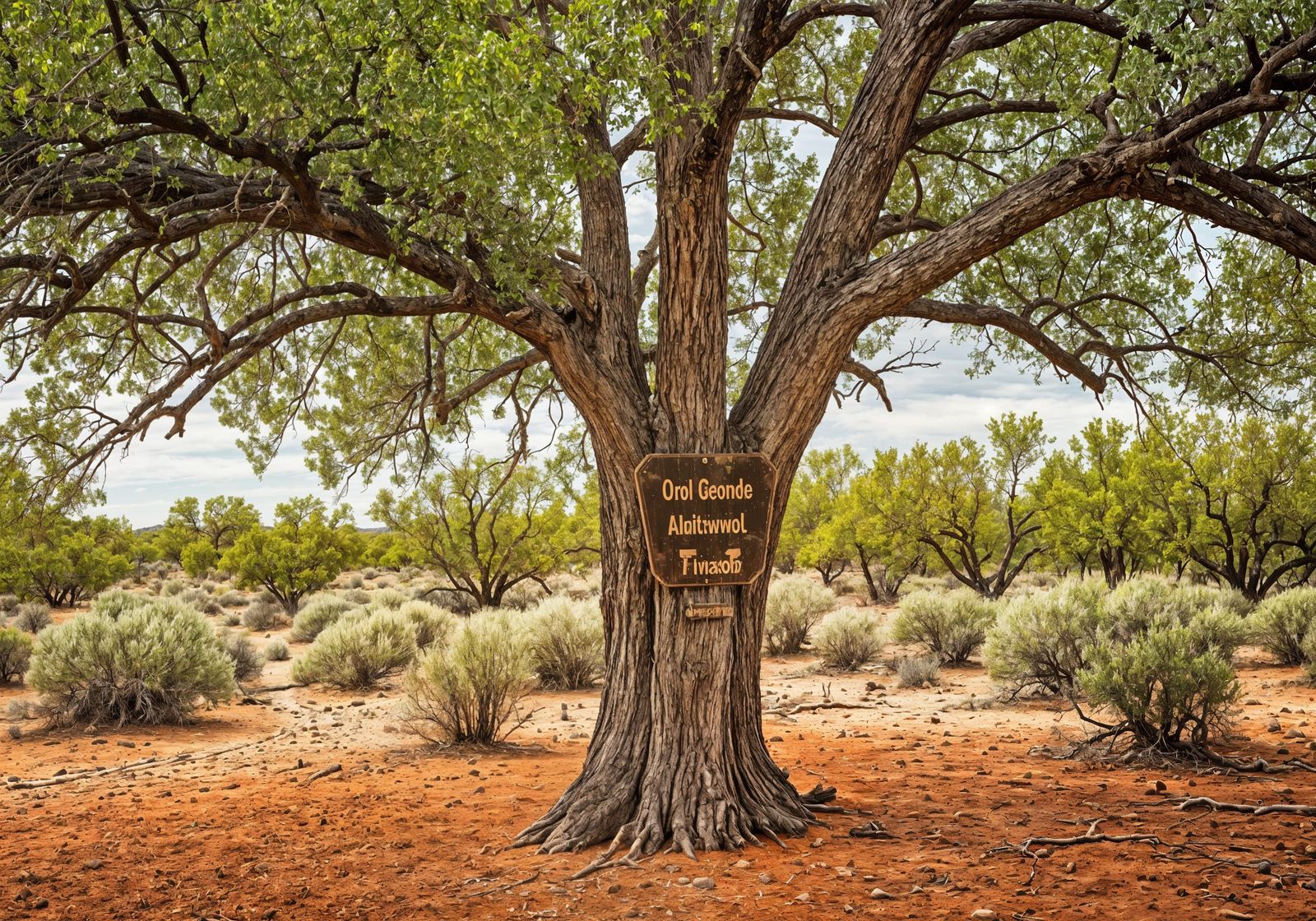 Majestic Cottonwood Tree in Oro Grande National Forest Lands...