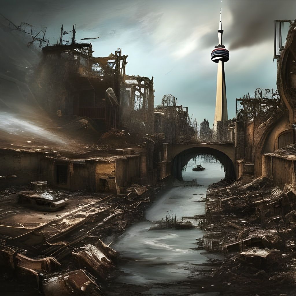 The CN Tower, in Post-Apocalyptic Toronto