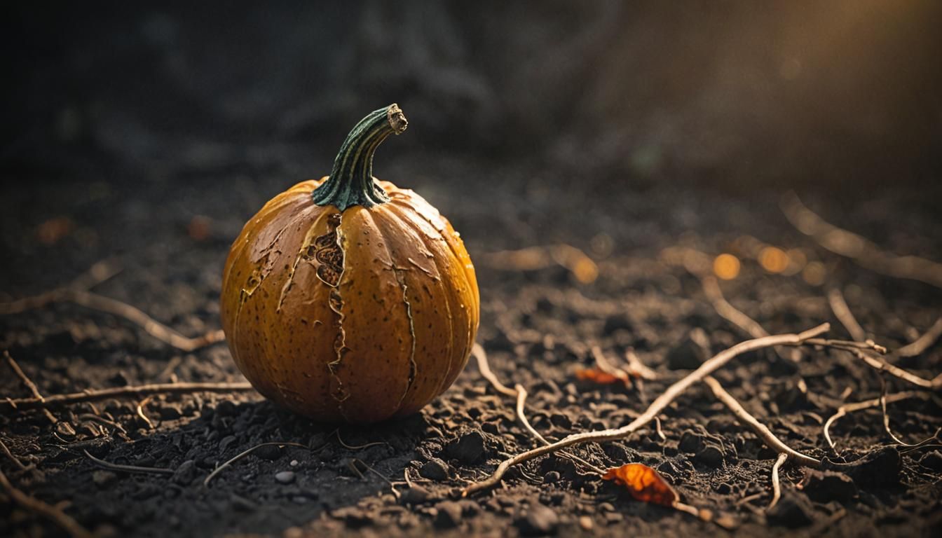 Vibrant Gourd in Cinematic Macro Photography