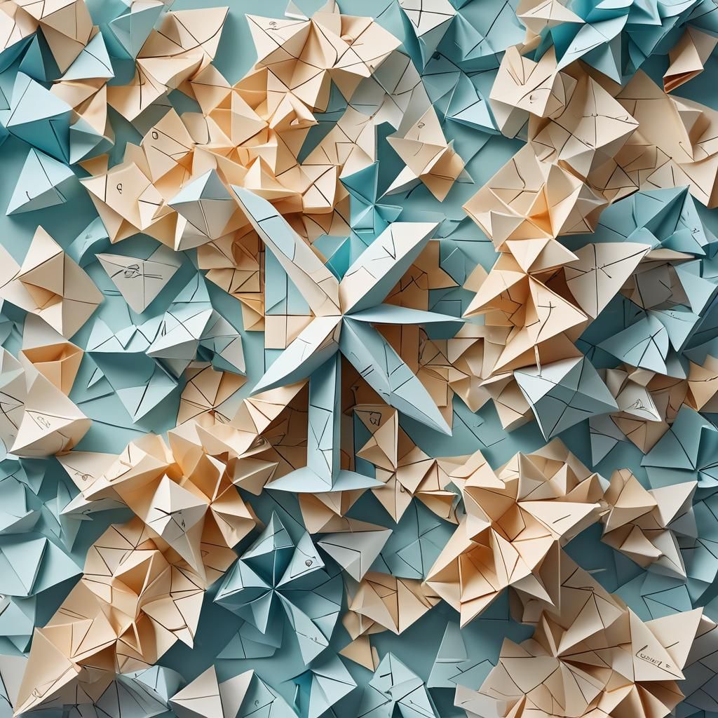 Origami Papercraft Model of Mathematical Equation