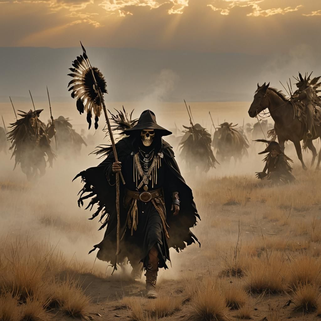 Native American Grim Reaper on the Plains