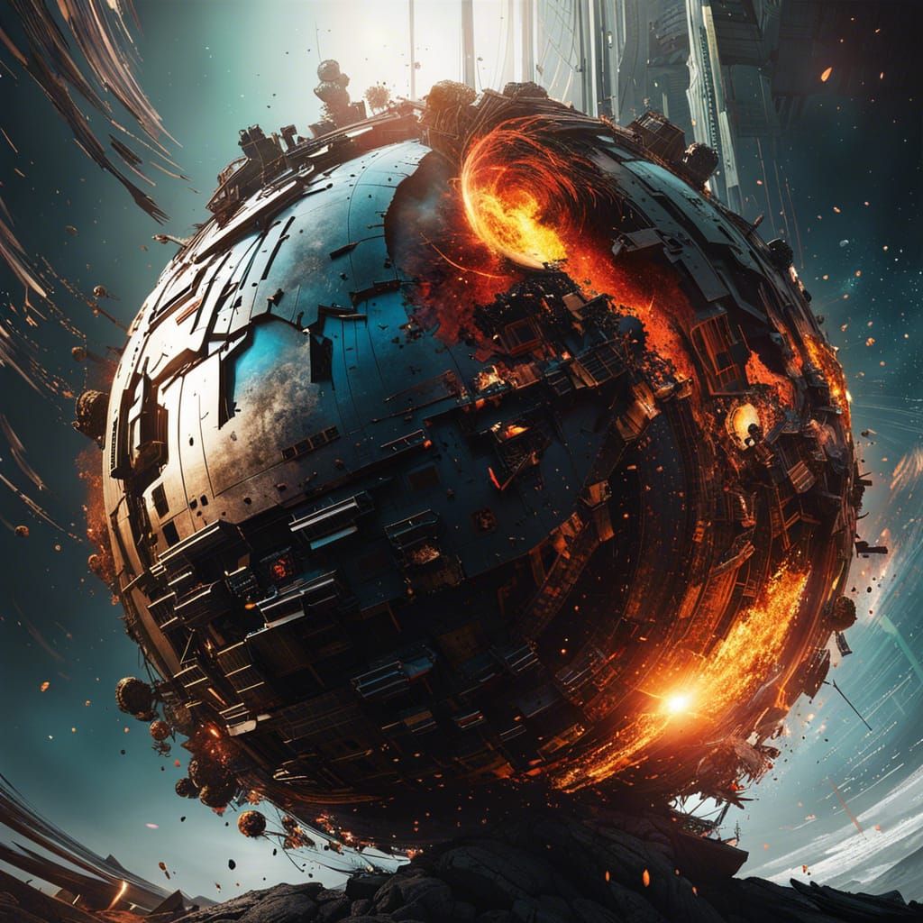 Exploding Planets: Maximalist Digital Matte Painting