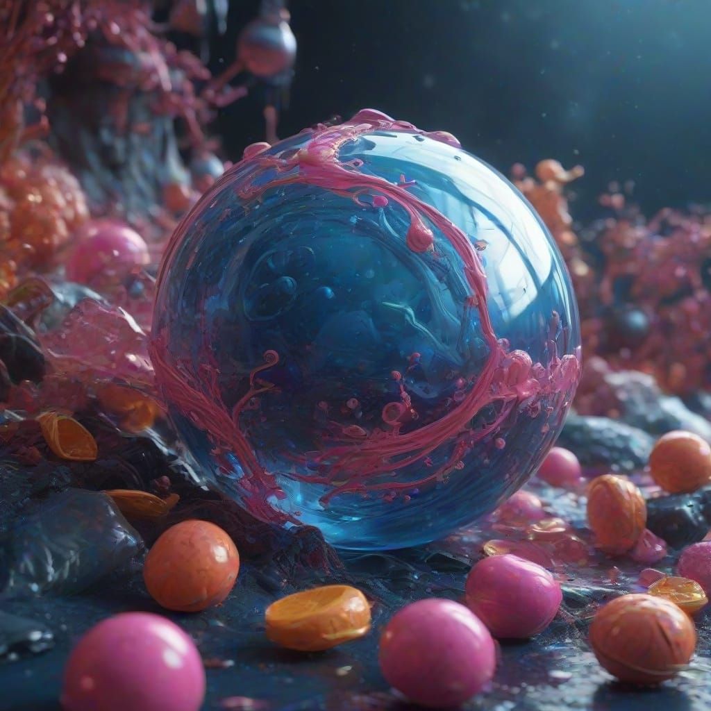 Vibrant Fantasy Bubblegum Packaging Art