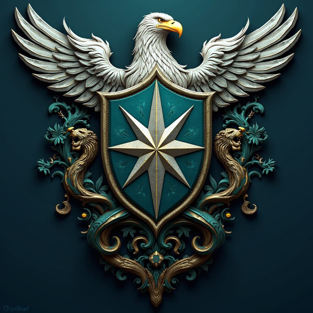 Seattle Mariners Inspired Family Crest: Fantasy Concept Art