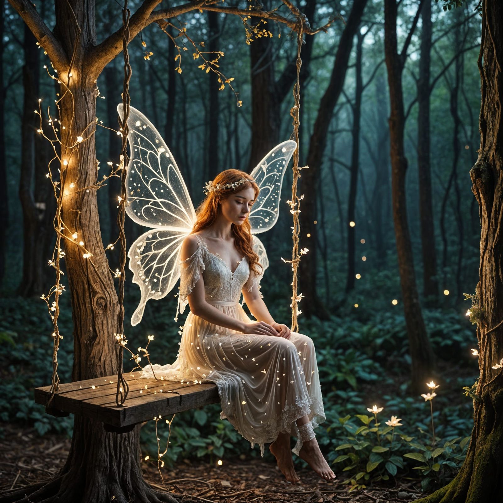 Enchanted Fairy in a Golden Glow