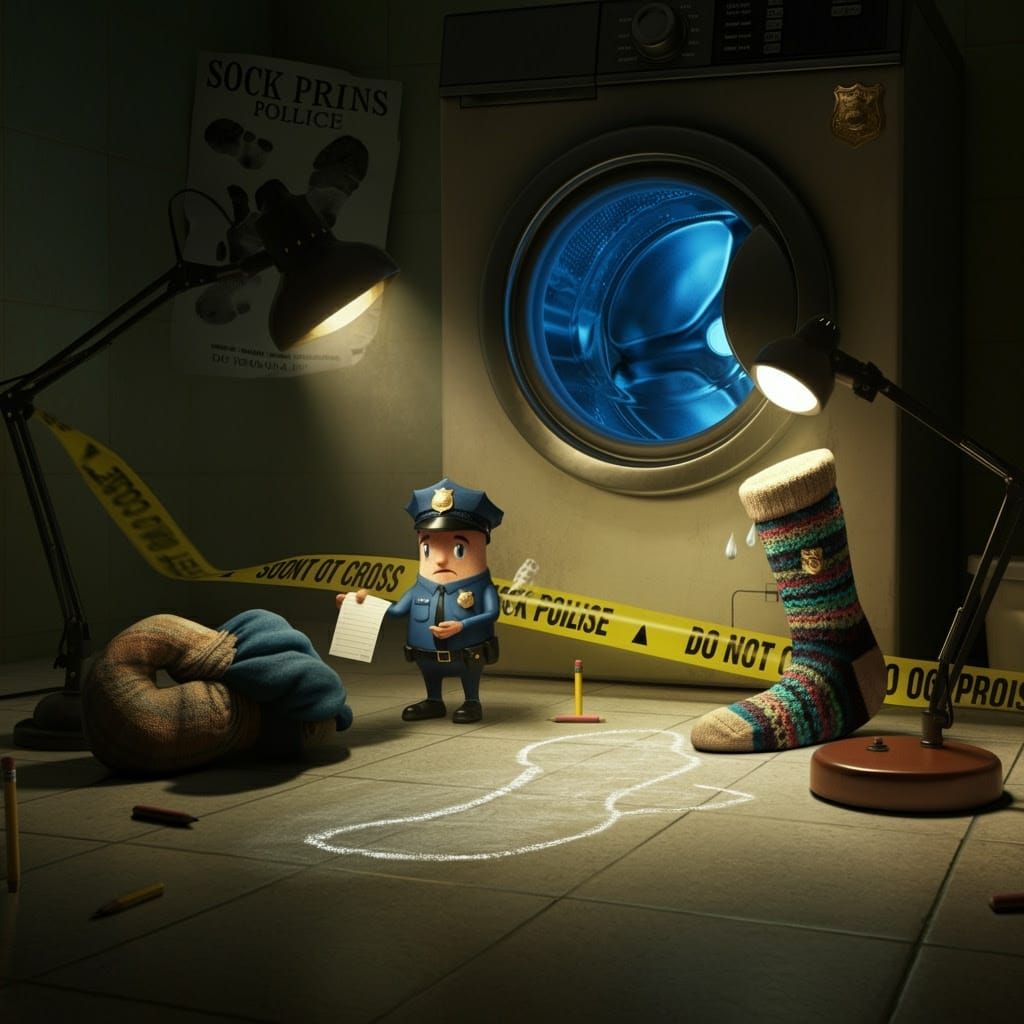 Humorous Crime Scene: The Case of the Missing Sock
