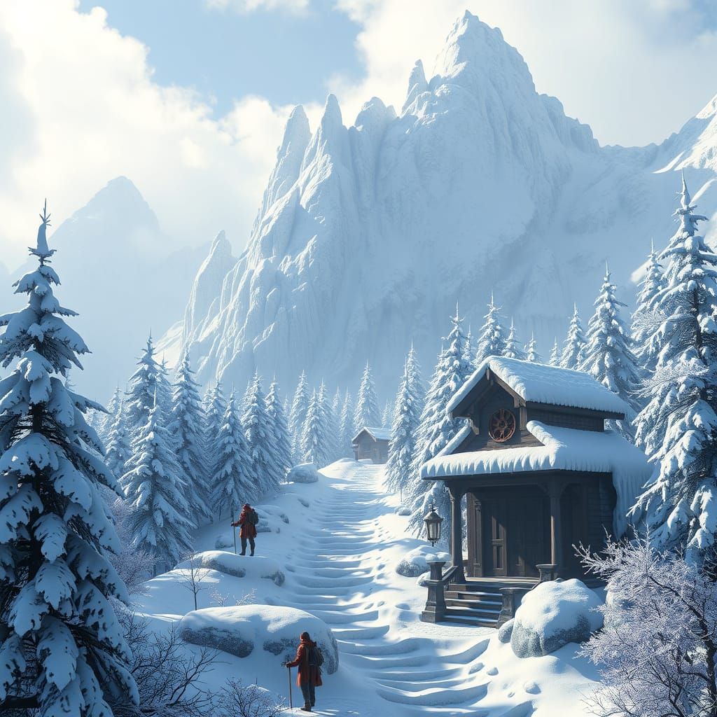 Snow White: Detailed Matte Painting in Deep Color