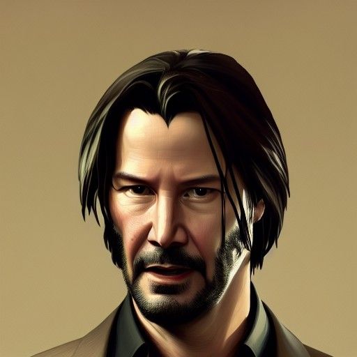 Keanu Reeves as Constantine: Detailed Digital Portrait