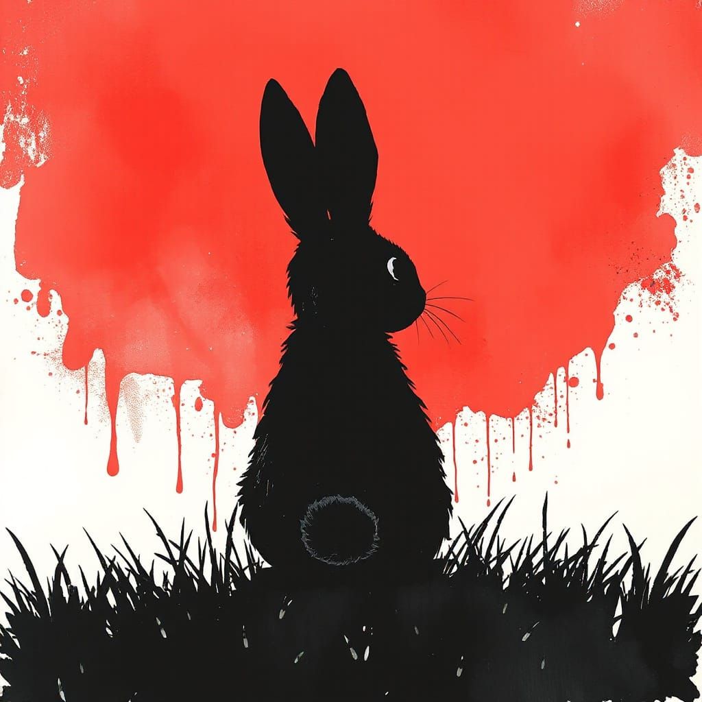 Little bunny under the Moon's shade