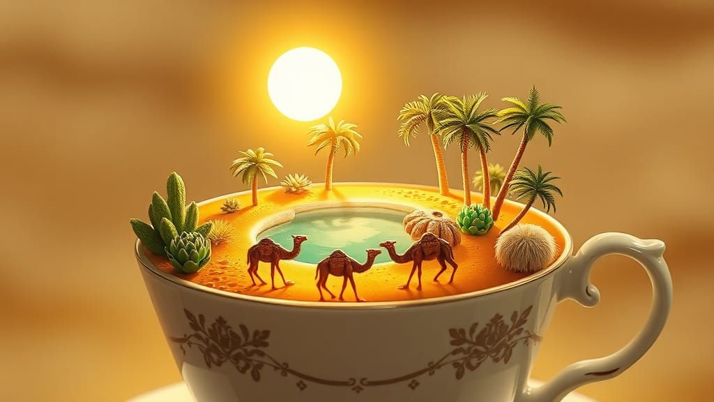 Teacup Desert Oasis: A Miniature Ecosystem