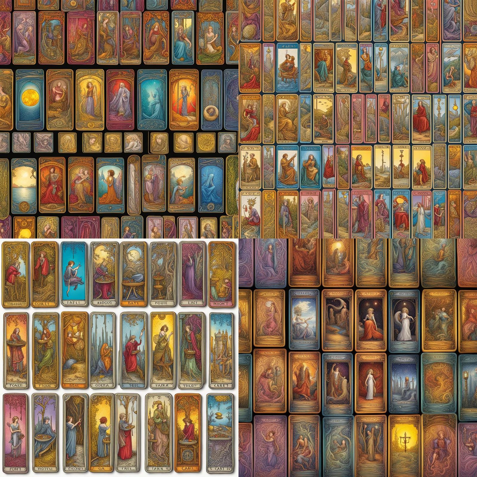 Colorful Tarot Card Designs