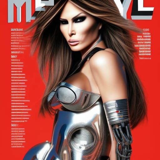 Heavy Metal Magazine, "Be Best: Cyborg First Lady" [cover]