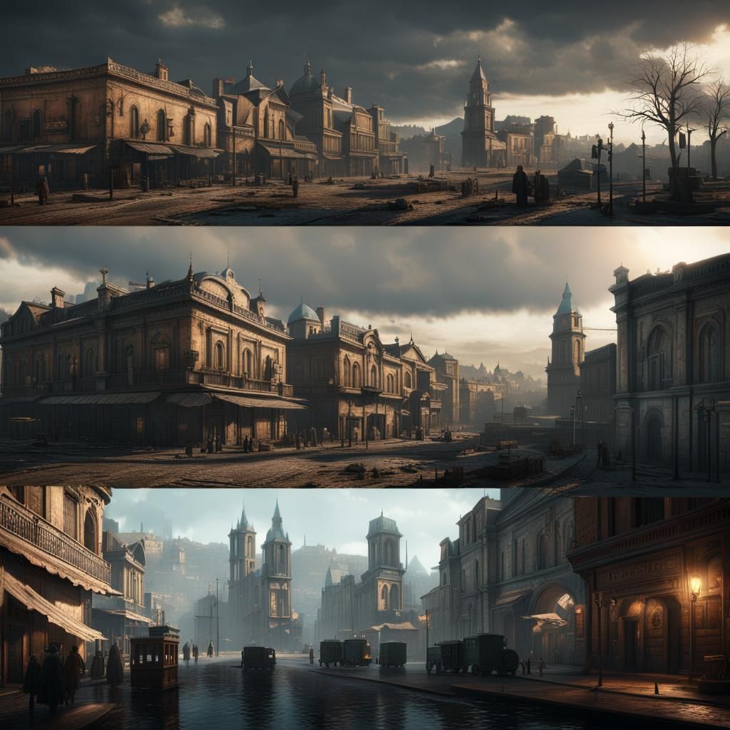 Saint Denis City: Dramatic Digital Matte Painting