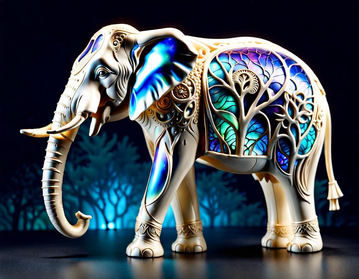 Elephant made of ivory