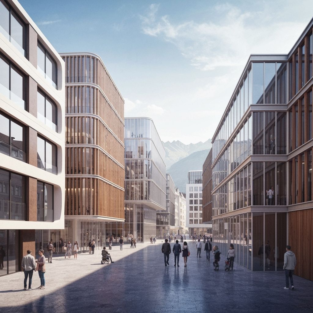 Parametric Architecture: Innsbruck Cityscape in Photorealist...