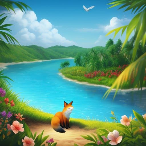 4D Fox on Idyllic Vacation