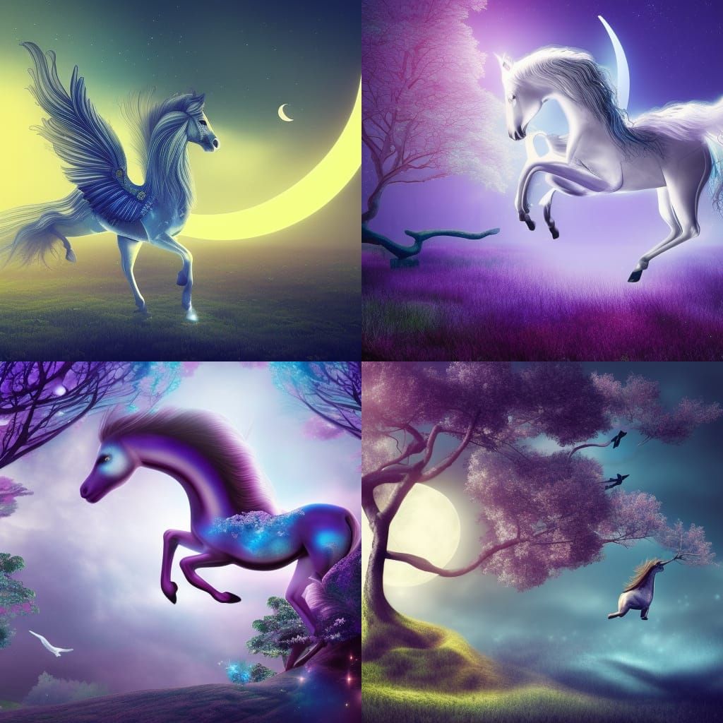 Dreamlike Fairytale Scene with Pegasus in 4K