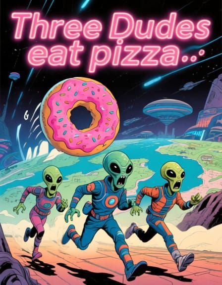 Aliens Fleeing Doughnut on Sci-Fi Map