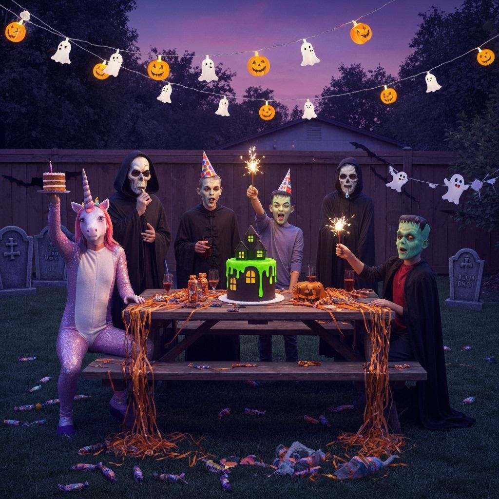 Halloween Birthday Bash With Costumed Friends