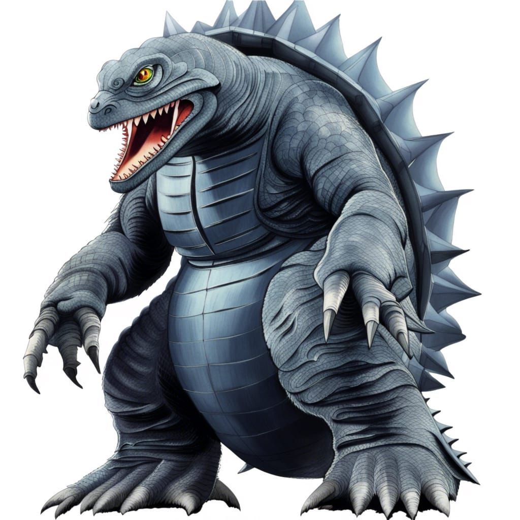 Gamera Attacks Kyoto Station: A Kaiju Scene