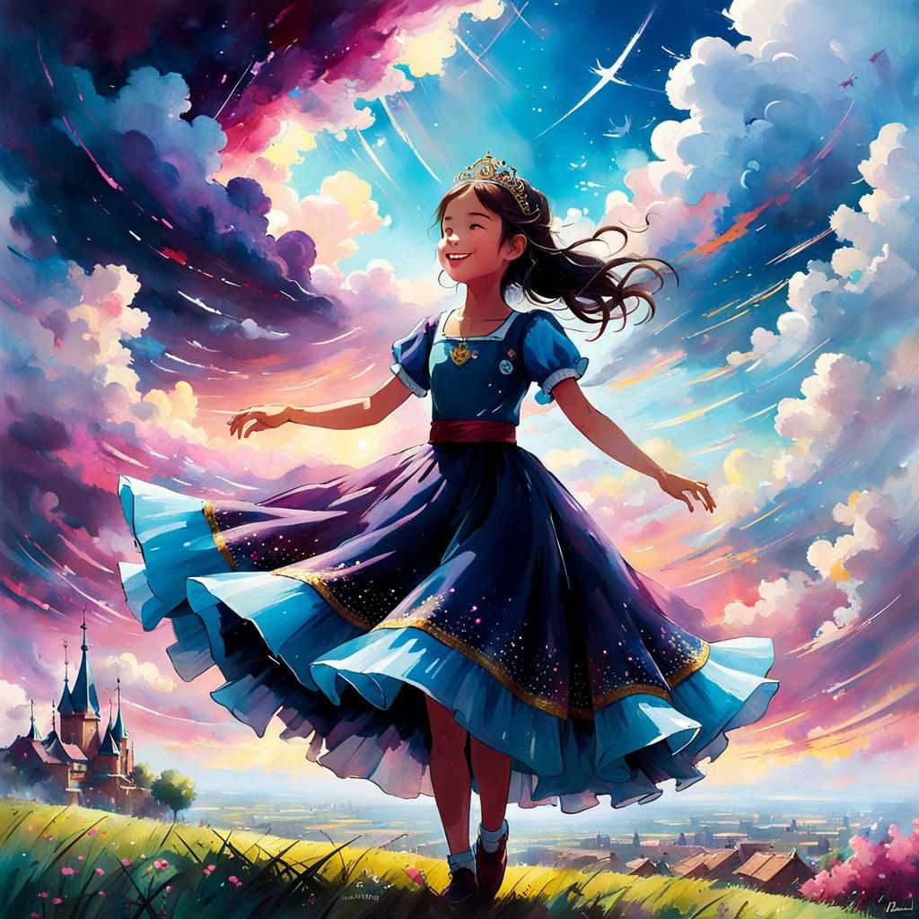 Magical Mermaid Ghosts in Starry Abstract Expressionism