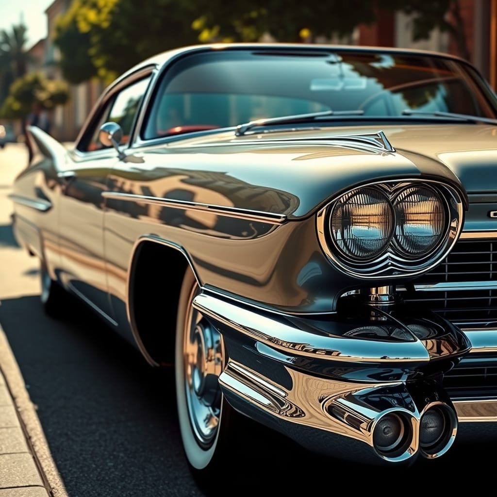 Retro-Futuristic Cadillac in Chrome Accents