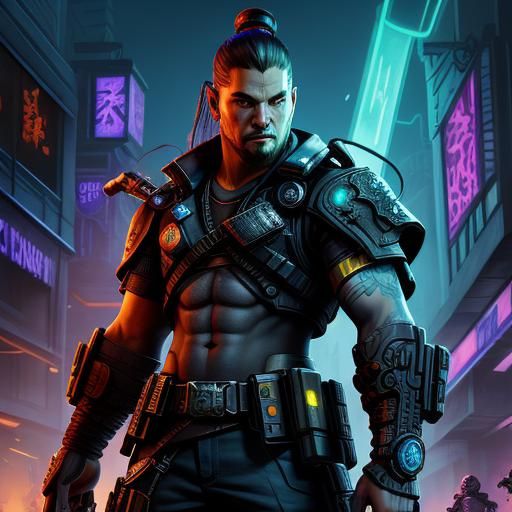 Intricate Shadowrun Character Concept Art