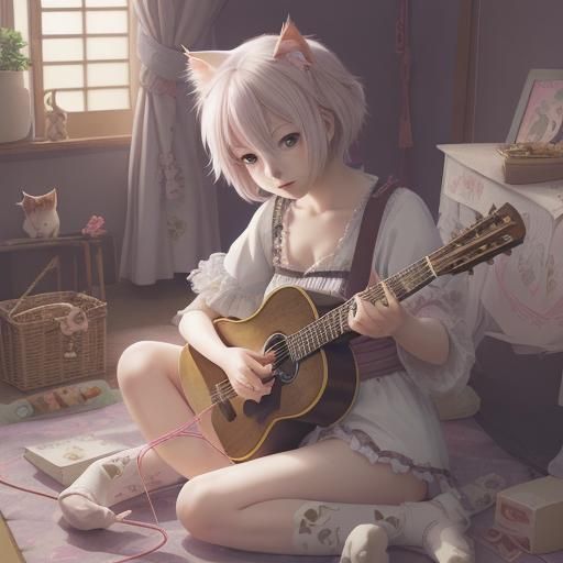 Kittens Play: Anime-Style Manga Art