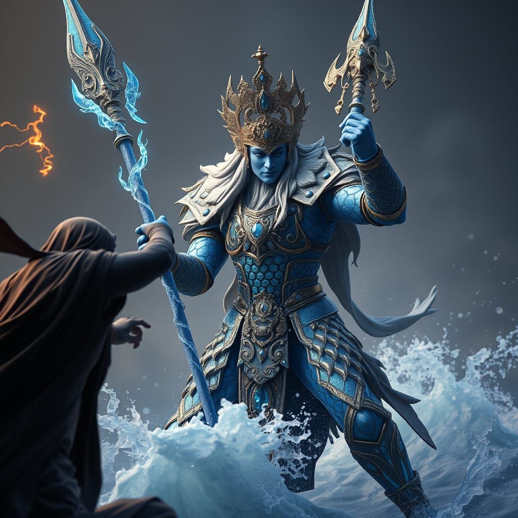 Primordial God of Water Battles Evil Leader in Epic Fantasy ...