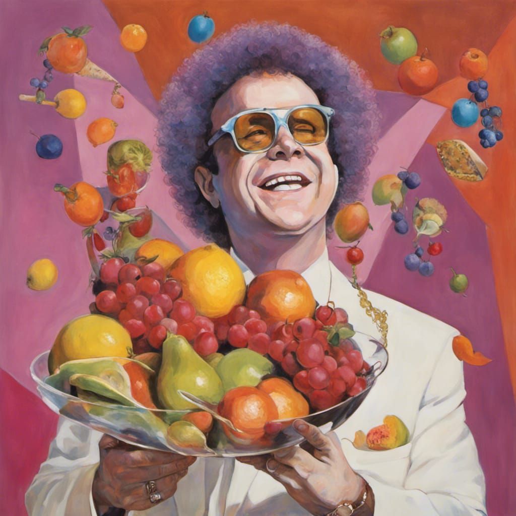 Surreal Still Life with Elton John and Richard Simmons
