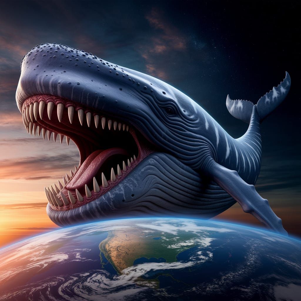 Colossal 2025 Bloop Whale Devours Earth in Cyberpunk Apocaly...