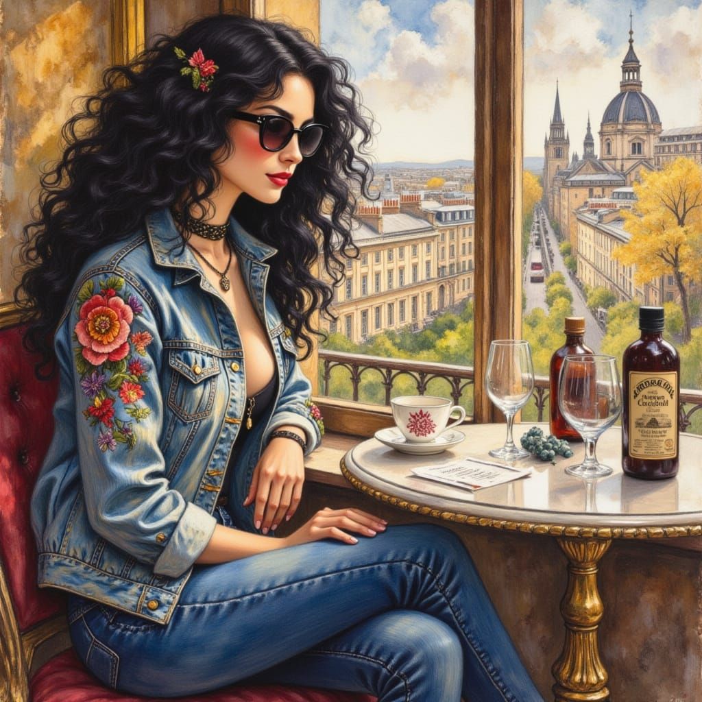 Woman in a Parisian Cafe