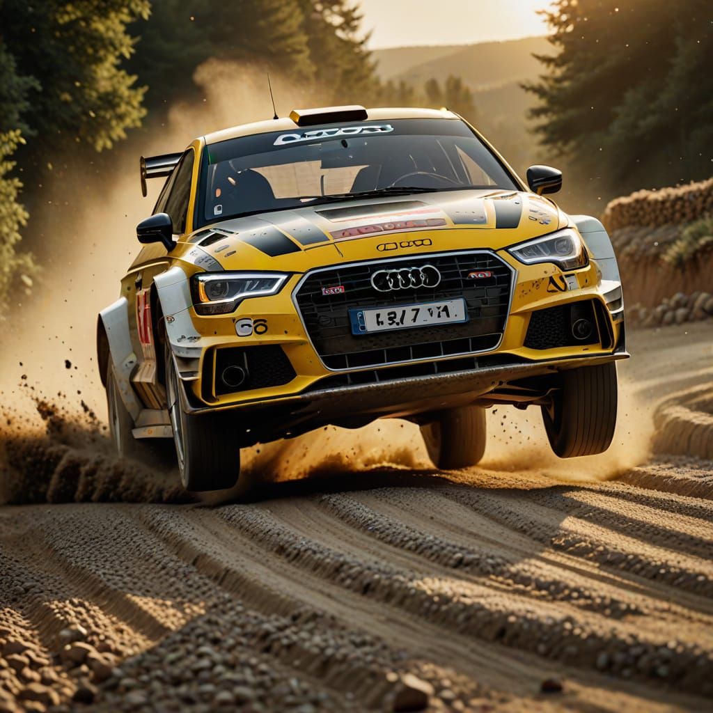 Audi S1 Quattro Rally Car Powerslide: Photorealistic Racing ...