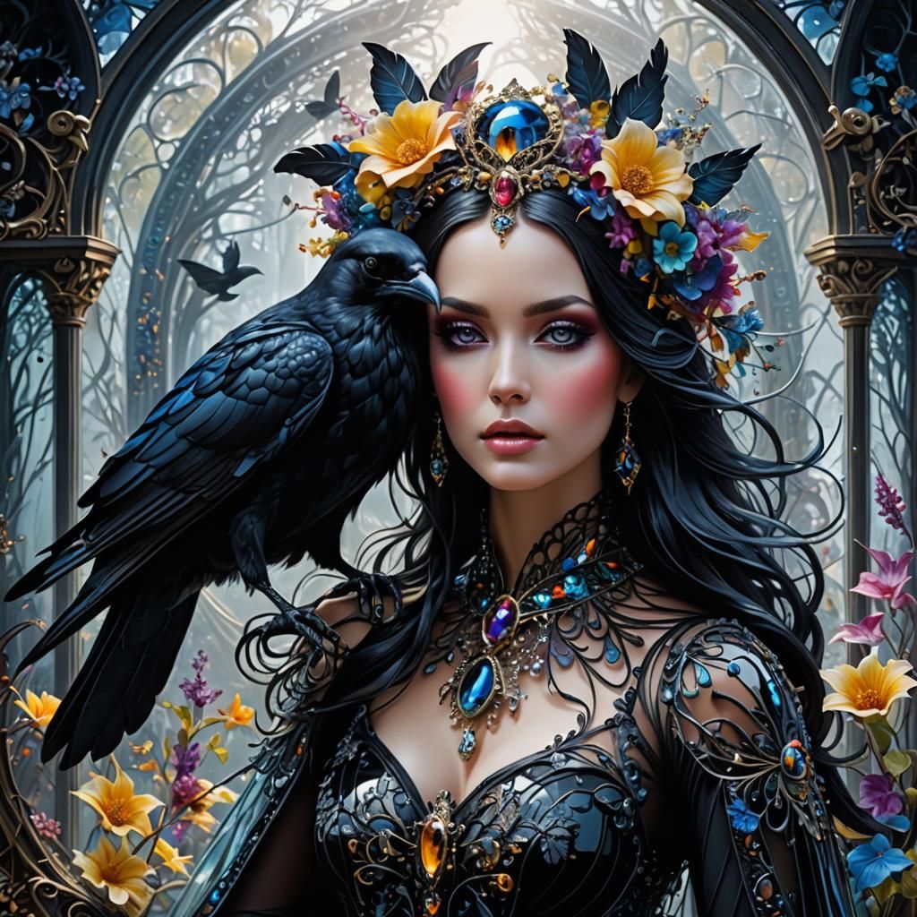 Girl & a Raven