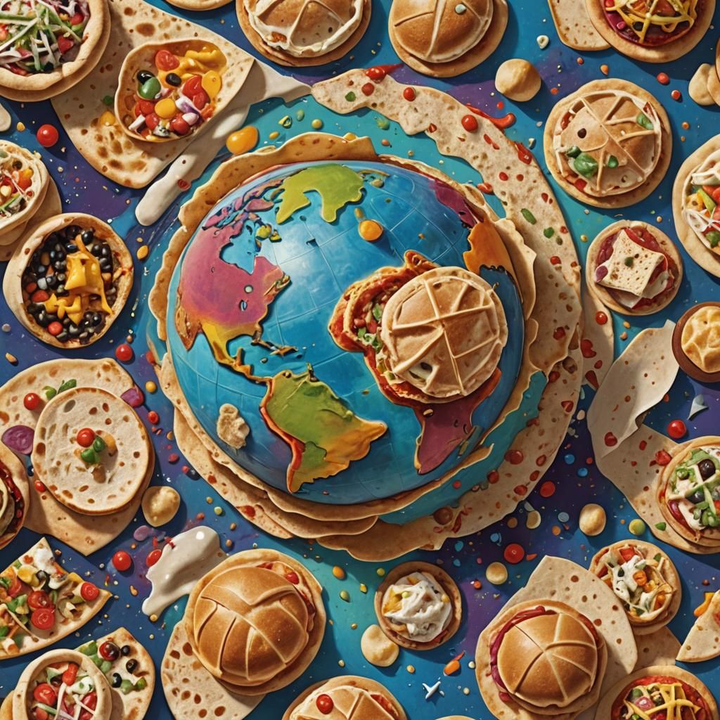 Globe in a Pita Bread Album Cover Art