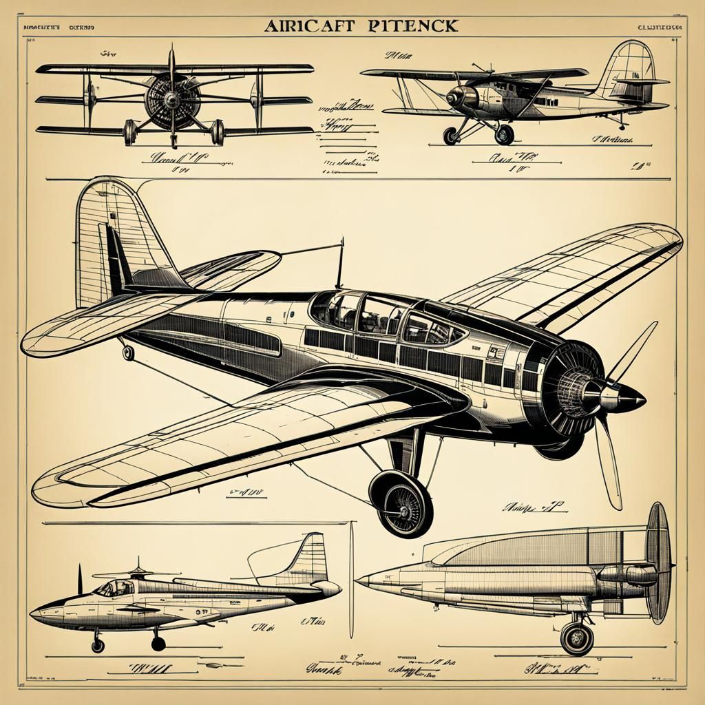 Aircraft Patent Drawing in Olschinsky Style