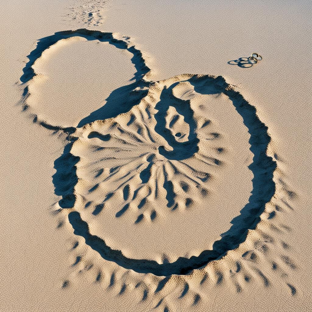 Beach Scene with Life Preserver