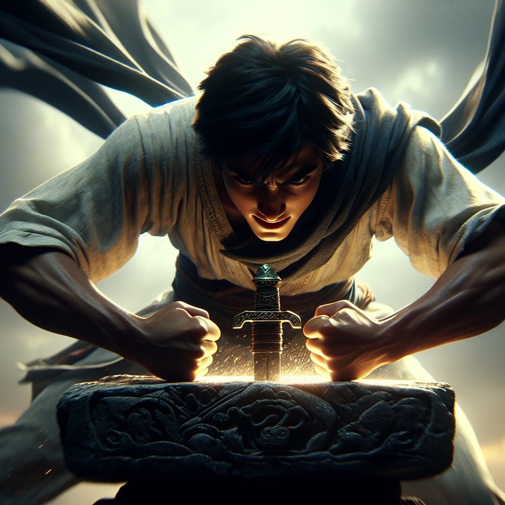 Epic Sword in Stone: Anime Key Visual