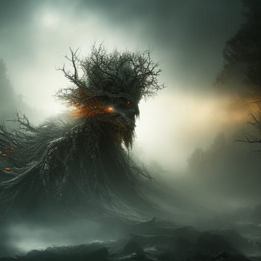 Scary Dementor Portrait in a Horror Scene