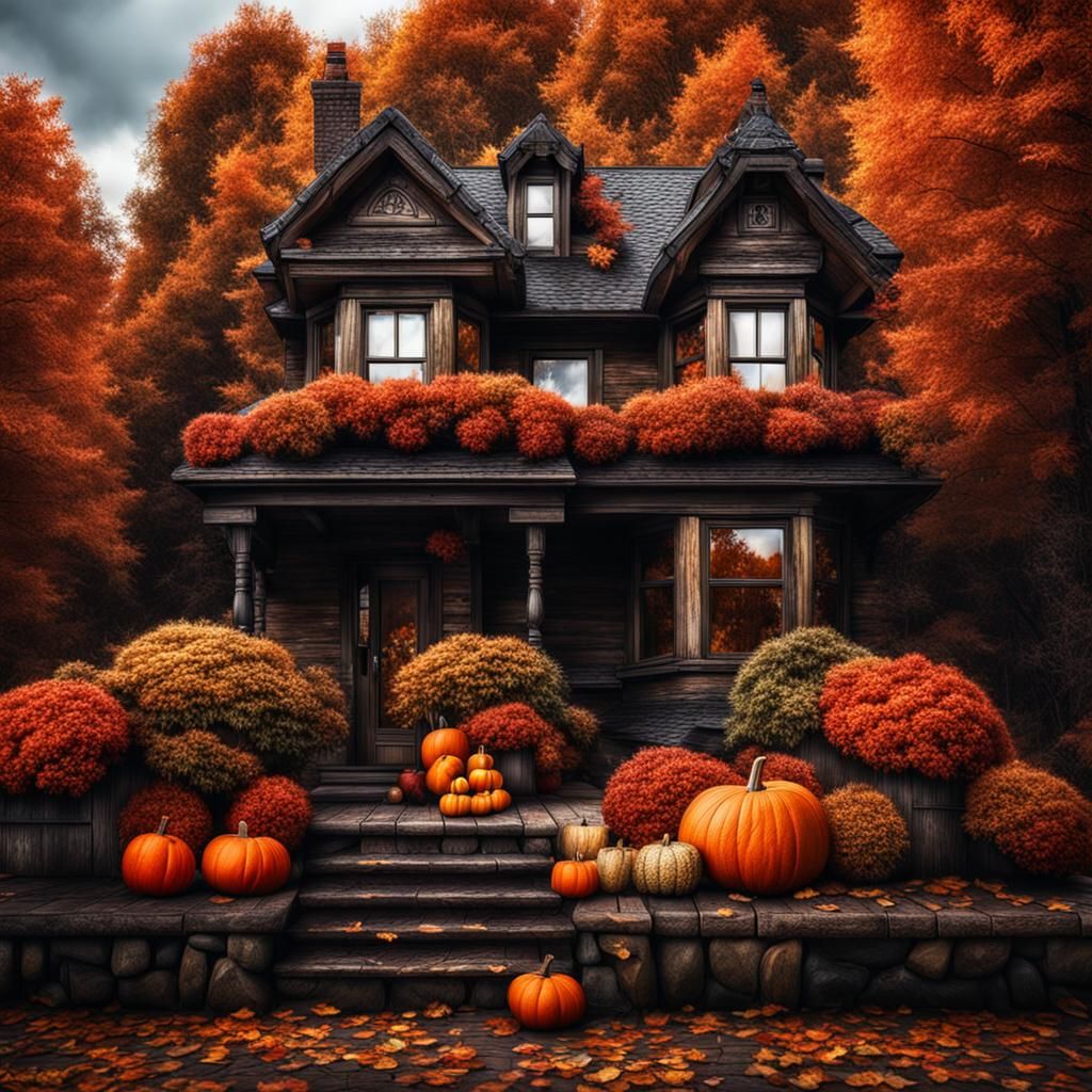 Cozy Autumn Home in Hyperrealistic Detail