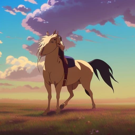 Centaur in Studio Ghibli Anime Style