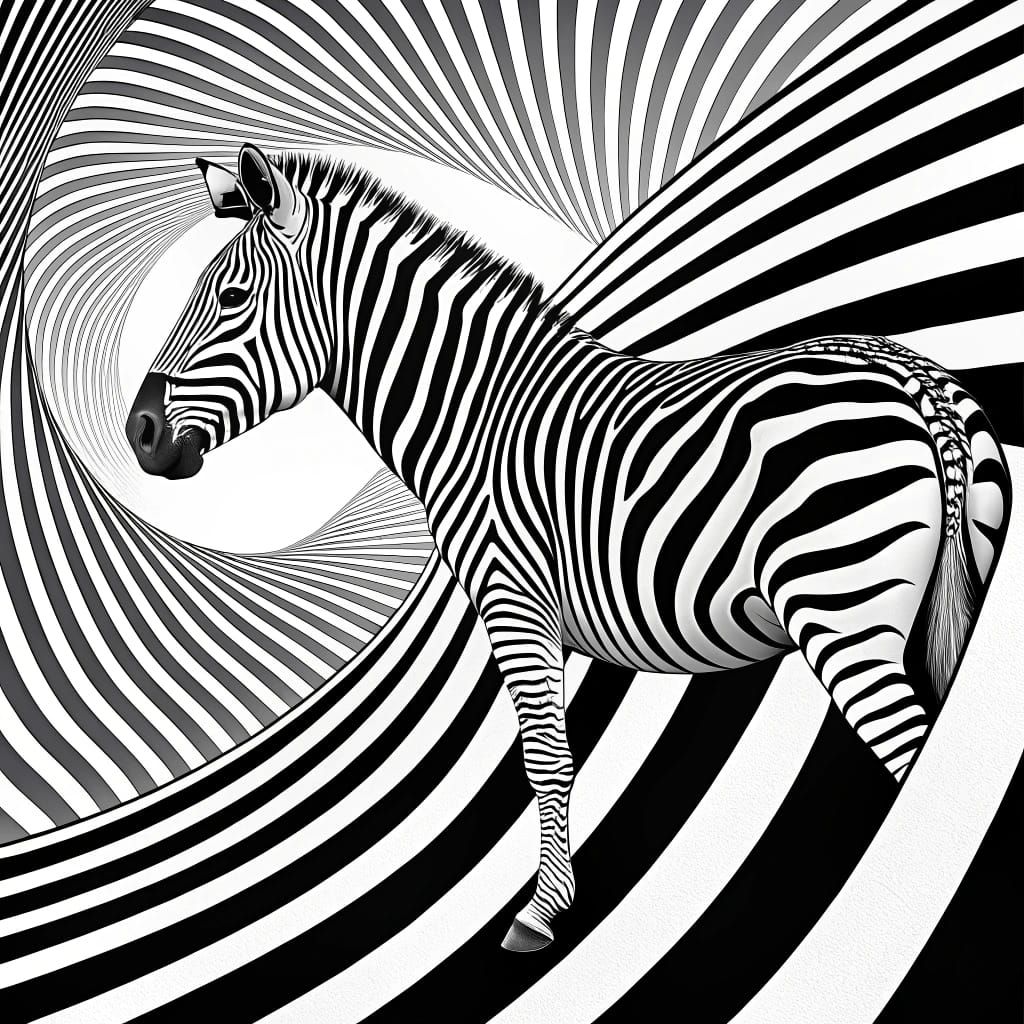 Optical Illusion in Bridget Riley Style