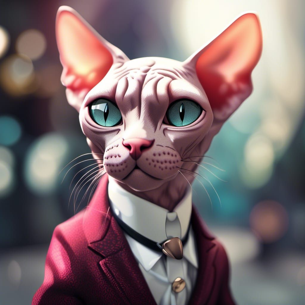 anthropomorphic sphynx cat