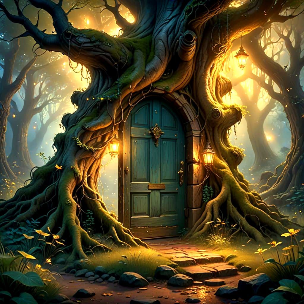Ethereal Doorway in a Hyperdetailed Fantasy Landscape