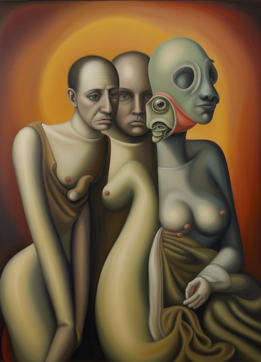 Surrealist Justices Suspect, Oil on Canvas