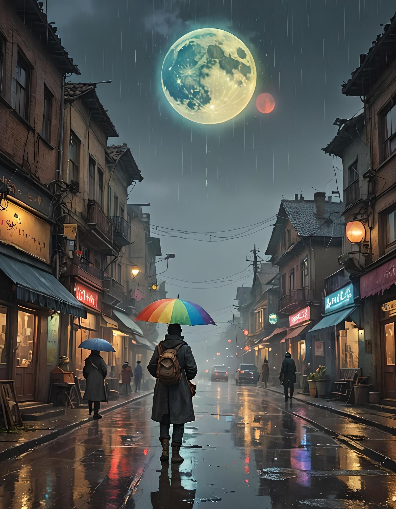 Rainy Day Rainbow Gradient Dreamscape