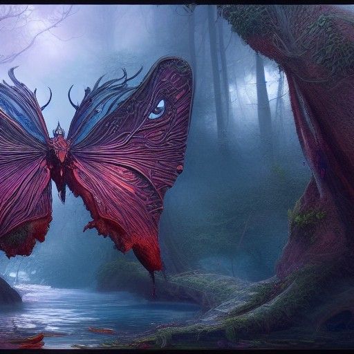 Fantastical Metamorphosis in Detailed Matte Painting Style